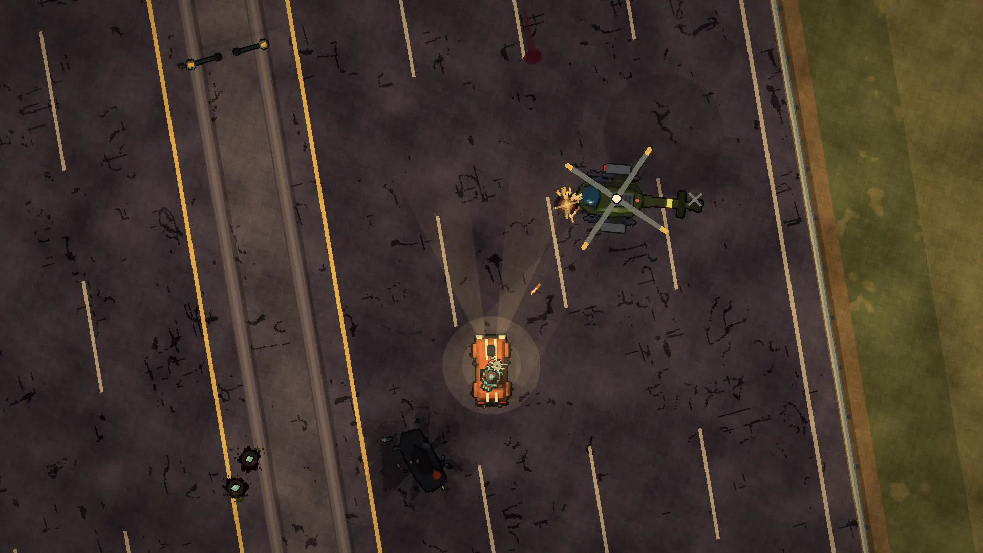 The helicopter gunship