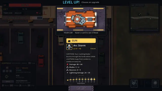 A level-up card